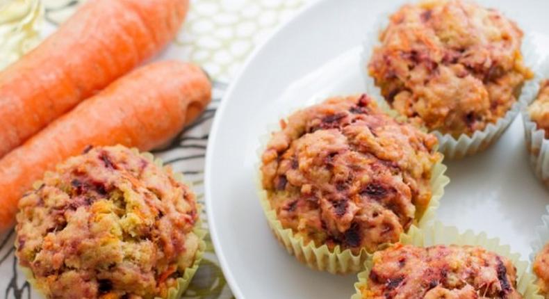 Carrot and beet muffins