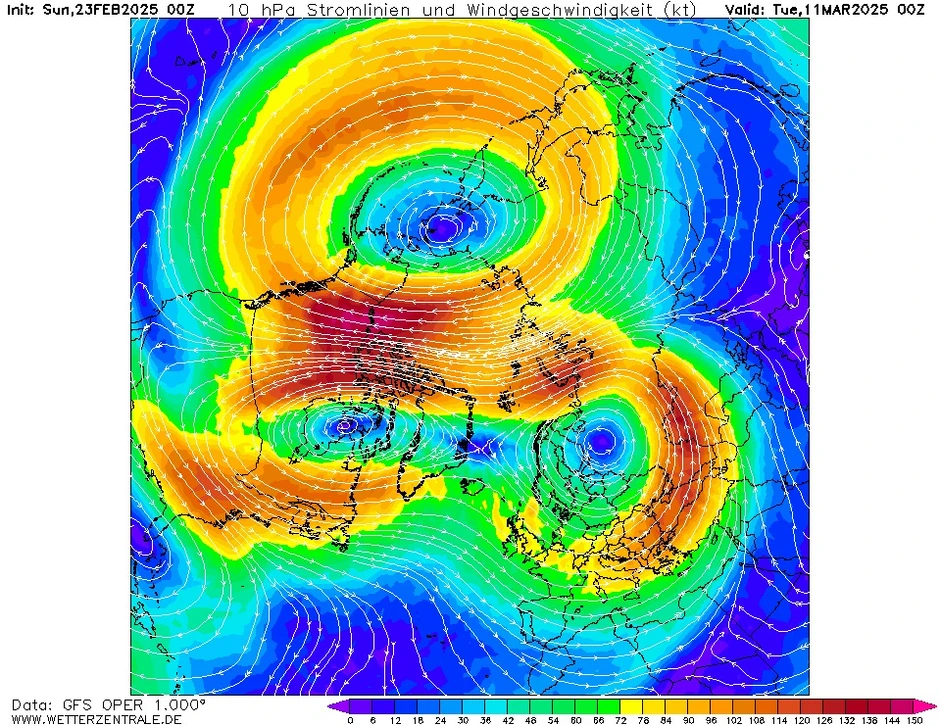 Mapa cepanja polarnog vrtloga