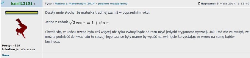 Matematyka poziom rozszerzony. 