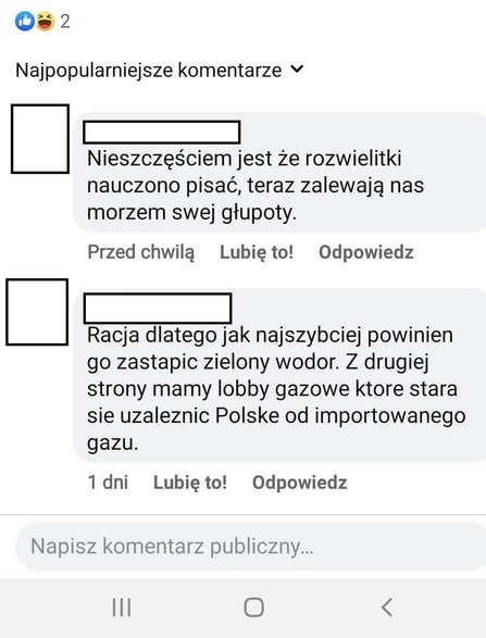 Przykładowe dyskusje w sieci