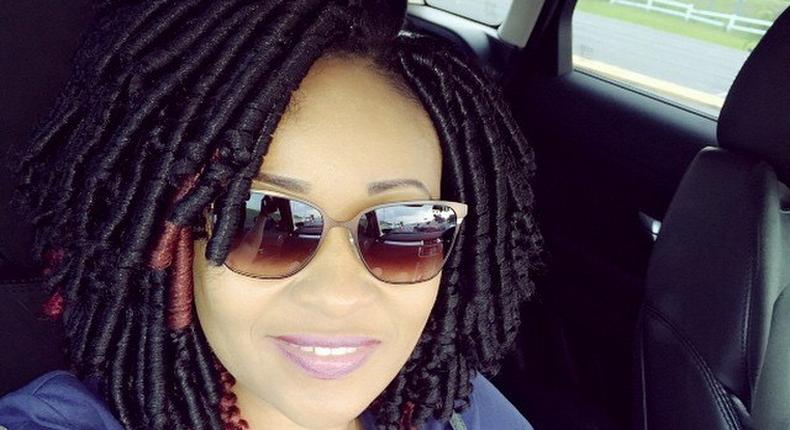 Doris Simeon wears braids trend in crochet look