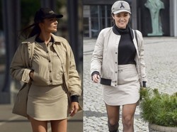 800 euro nie dało "efektu modelki". Katarzyna Cichopek w umiarkowanie udanej stylizacji pod gmachem TVP. FOTO