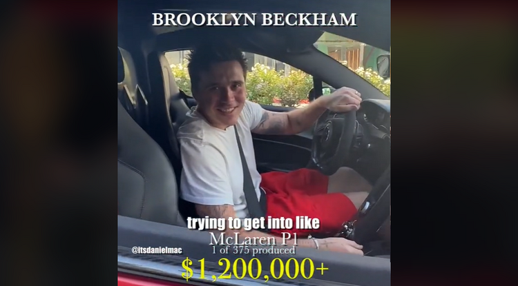 Brooklyn Beckham egy félmilliárdos McClaren sportautóban mondta el, miből él
