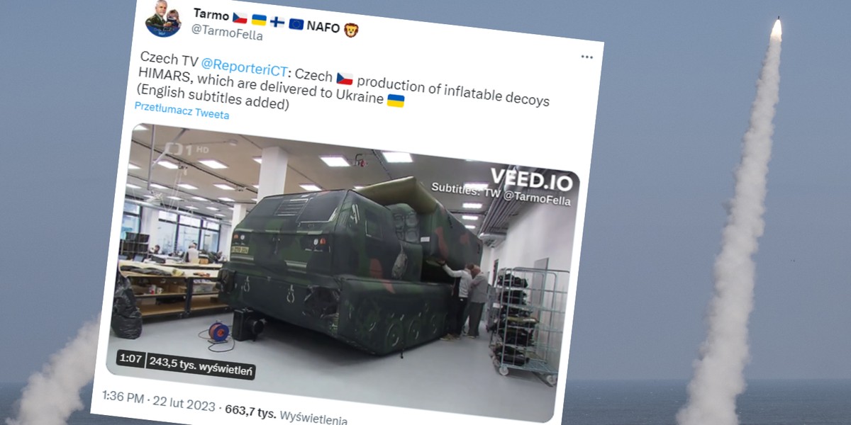 Czesi dostarczają Ukrainie dmuchane wyrzutnie HIMARS