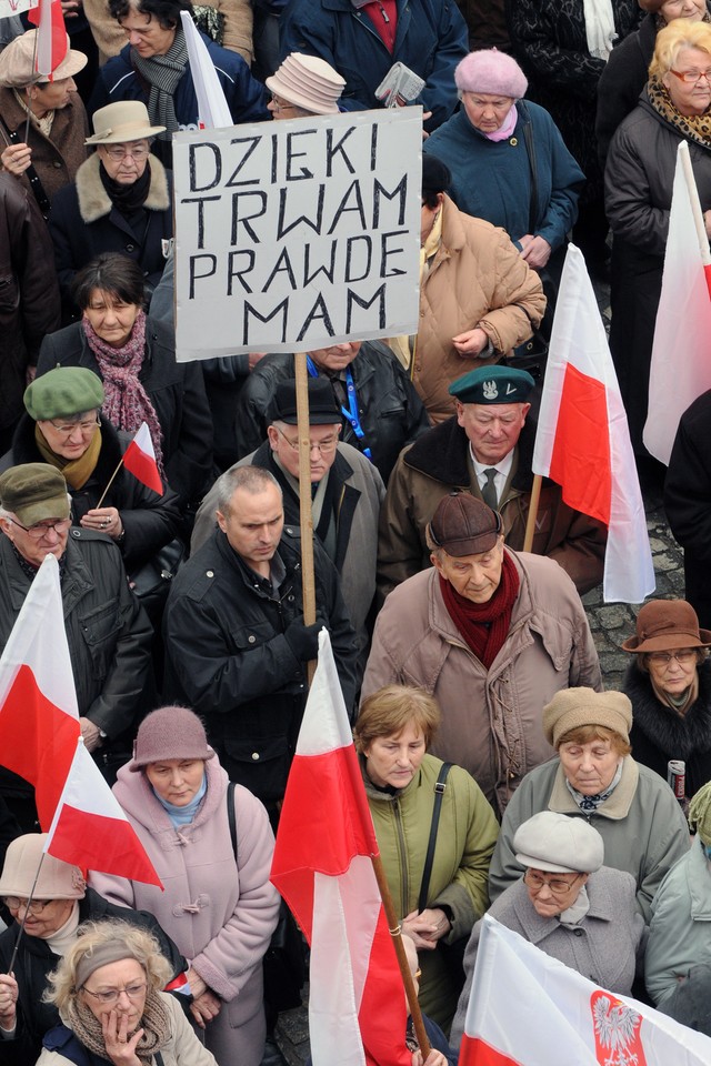 Manifestacja zwolenników TV Trwam