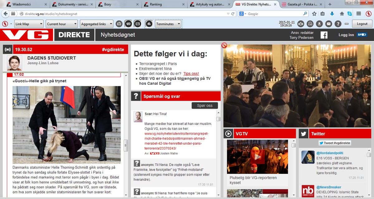 Materiał ze strony ”Verdens Gang”