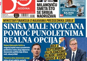 Blic naslovna strana za 10.7.