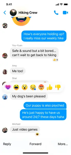 Nowa reakcja na Messengerze iOS