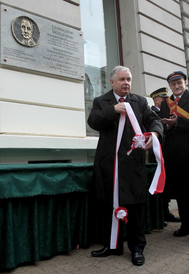 ŁÓDŹ PREZYDENT KACZYŃSKI POMNIK PIŁSUDSKIEGO