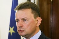 Minister spraw wewnętrznych i administracji Mariusz Błaszczak komendant główny policji nadinspektor Jarosław Szymczyk