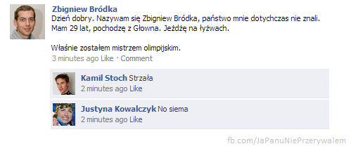 Zbigniew Bródka Soczi 2014 skoki narciarskie memy