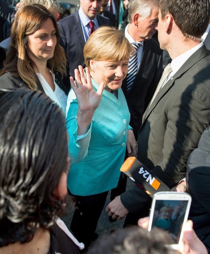 Angela Merkel odwiedziła uchodźców