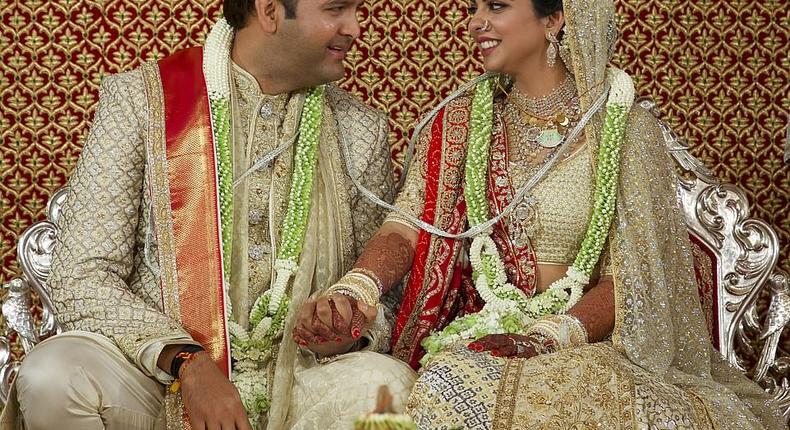 See lovely photos from the lavish $100 million wedding of the daughter of India’s richest man