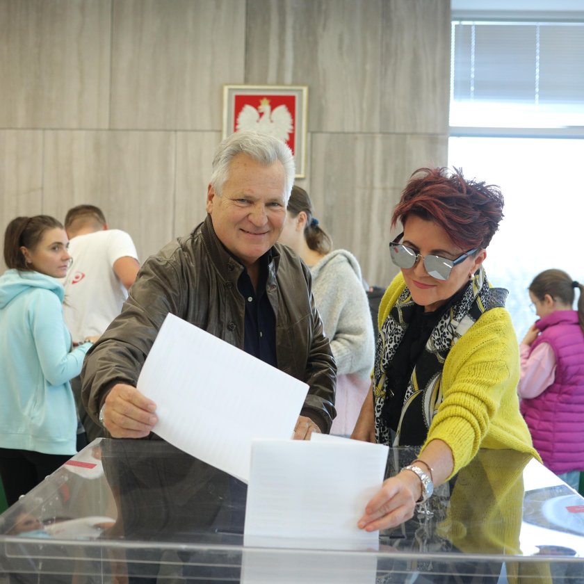 wybory parlamentarne 2019, głosowanie, Aleksander Kwasniewski, Jolanta Kwasniewska