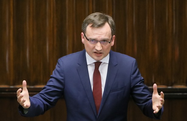 Minister sprawiedliwości, prokurator generalny Zbigniew Ziobro podczas posiedzenia Sejmu