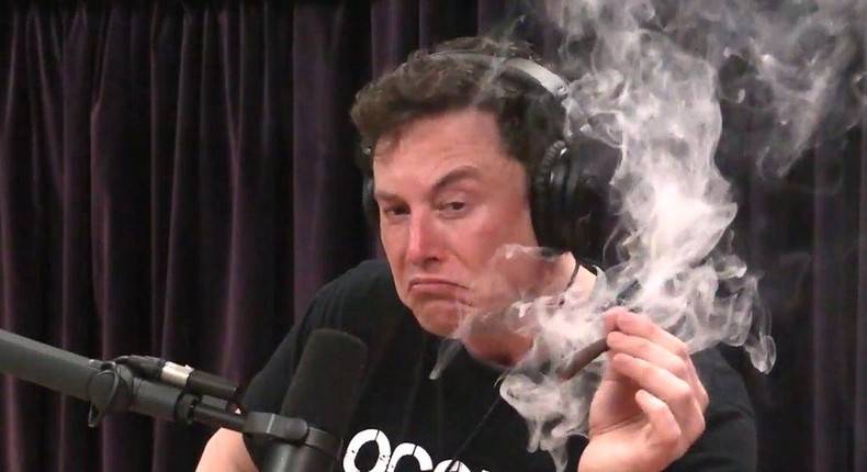 Elon Musk smoking weed