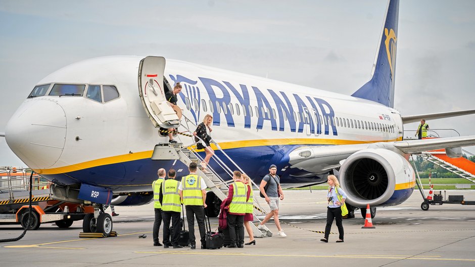 Samolot Ryanair na lotnisku w Łodzi (zdjęcie ilustracyjne)