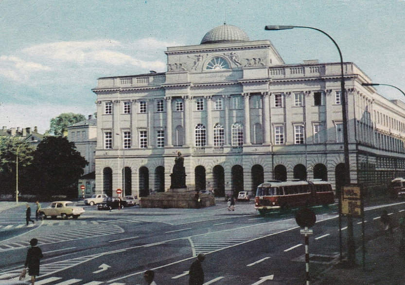 Widok na pałac około 1965 roku.