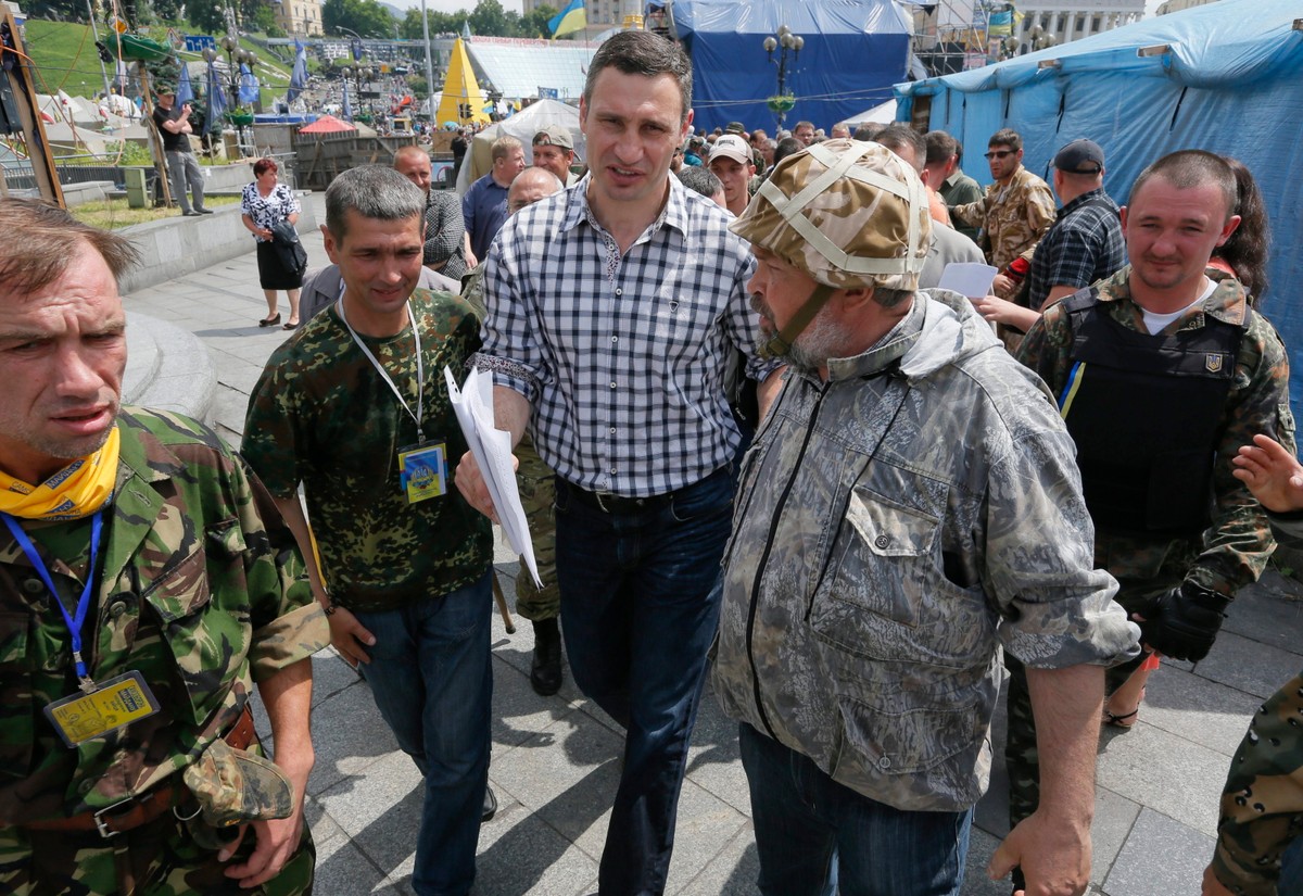 Witalij Kliczko na Majdanie