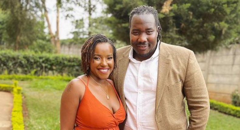 Willis Raburu and his fiancé Ivy Namu