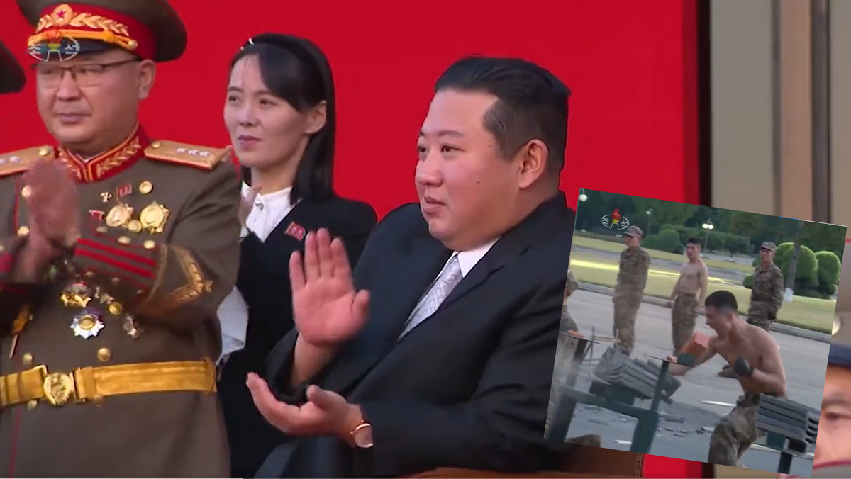 Kim Dzong Un oglądał pokaz żołnierzy. Rozwalali cegły głowami [WIDEO]
