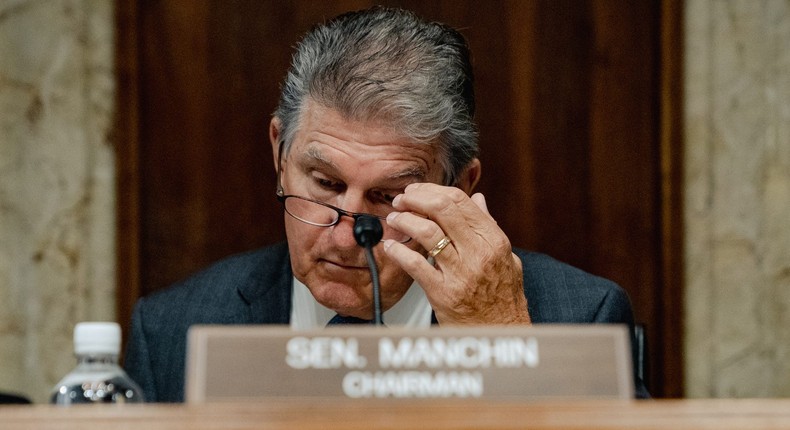 Democratic Sen. Joe Manchin of West Virginia at a hearing on Capitol Hill on September 22, 2022.