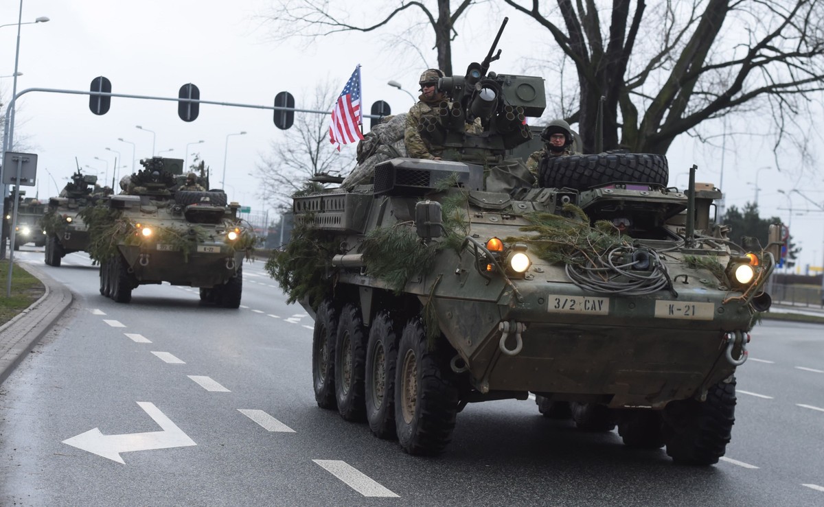 Amerykańscy żołnierze z 2. Pułku Kawalerii Armii USA odwiedzili przejazdem Łódź