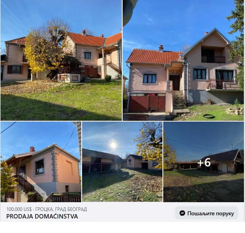 Domaćinstvo se nalazi na placu površine 17 ari 