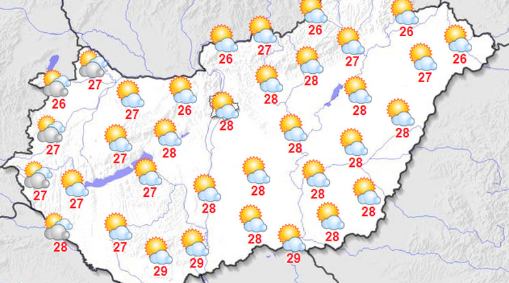 Ilyen idő vár ránk szombaton /Fotó: met.hu