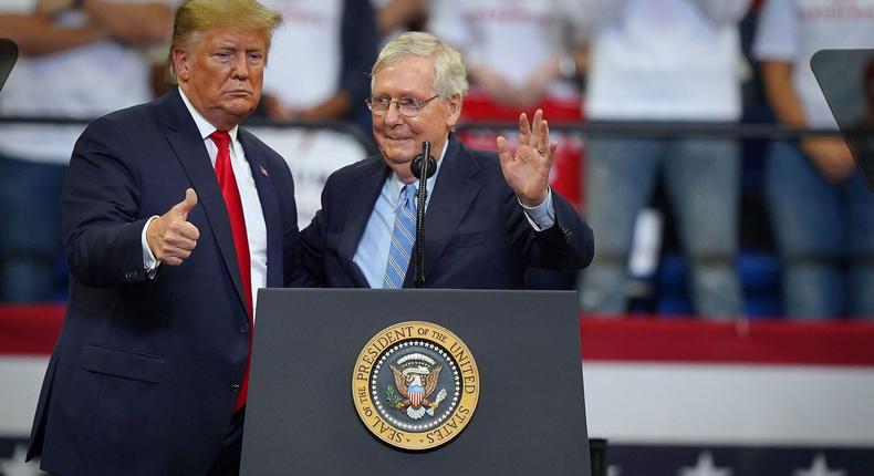 Former President Donald Trump and Senate Minority Leader Mitch McConnell (seen here in 2019) have had a complicated relationship.Bryan Woolston/Getty Images