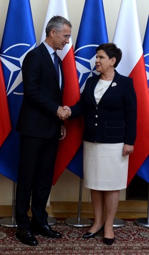 Beata Szydło i Jens Stoltenberg
