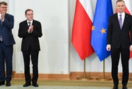 Od lewej: Maciej Wąsik, Mariusz Kamiński i Andrzej Duda.