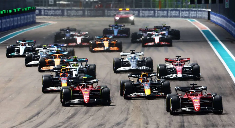 Verstappen a réalisé un très bon départ lors du Grand Prix de Miami, dimanche 8 mai 2022