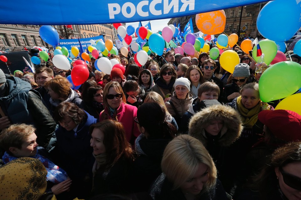 RUSSIA LABOR DAY (May Day demonstration in St. Petersburg)