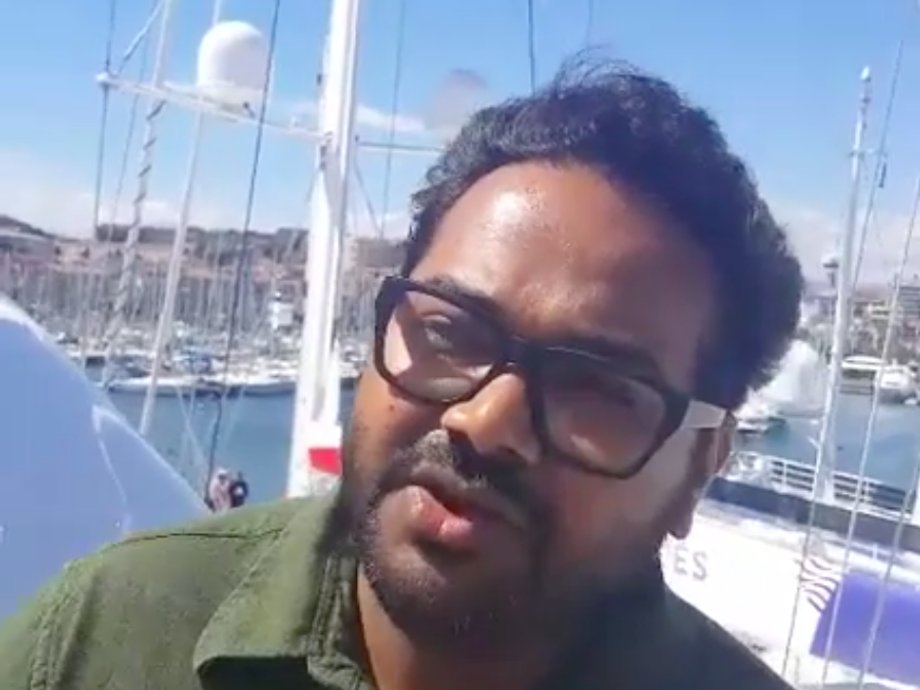 Blippar CEO Ambarish Mitra on a yacht at Cannes Lions 2016.