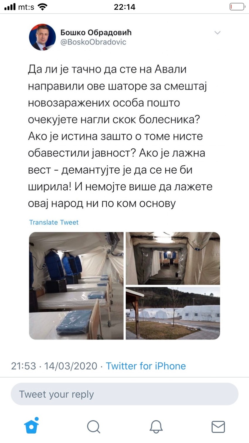 tvit Boška Obradovića