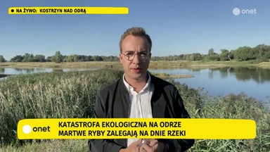 Skala katastrofy nad Odrą zaskoczyła reportera Onetu. "Toksyczna fala"