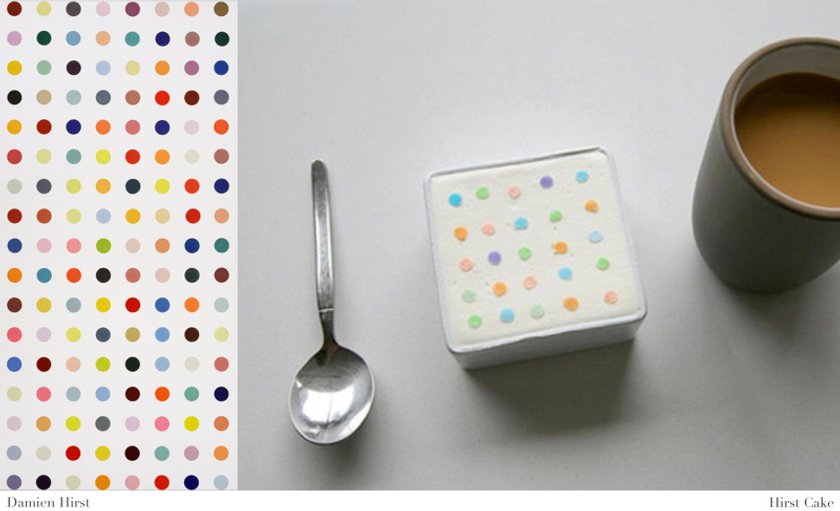 Damien Hirst i Hirst Cake