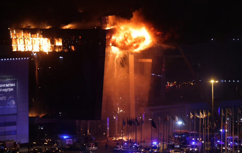 Wybuch w sali koncertowej Crocus City Hall w Moskwie, 22 marca 2024 r.