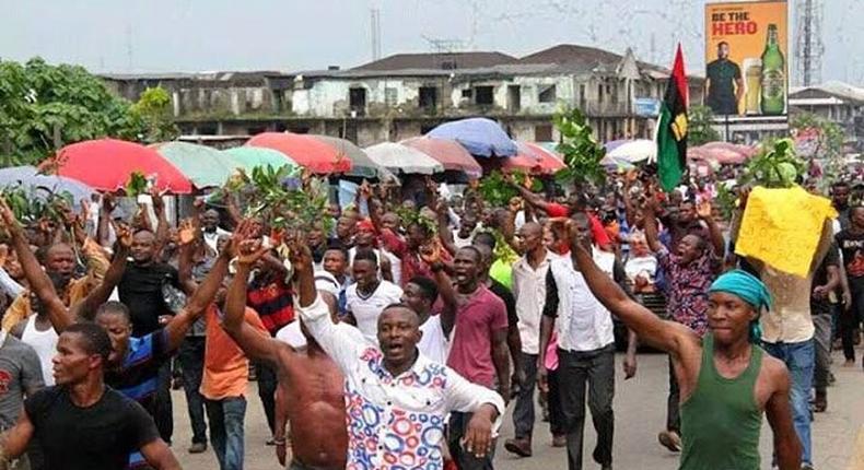 Biafran protesters