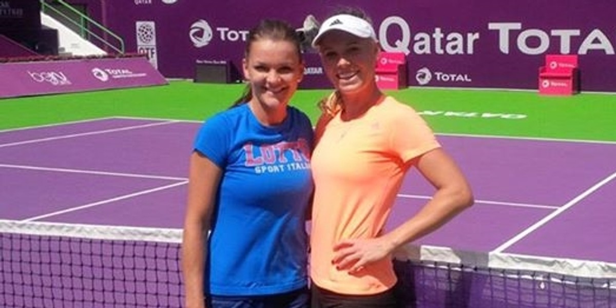 Agnieszka Radwańska i Caroline Wozniacki — dwie kumpele z tenisowego kortu. 