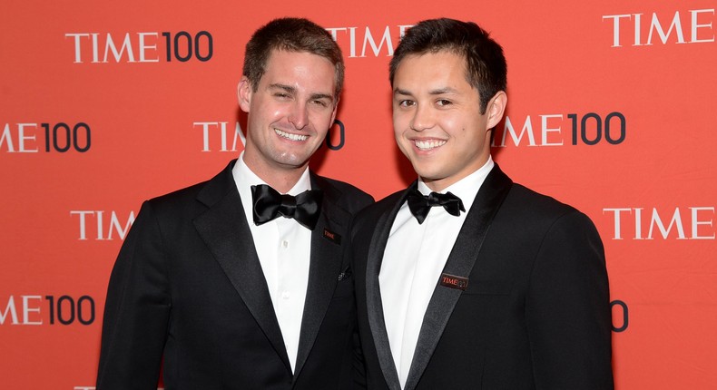 Evan Spiegel and Bobby Murphy