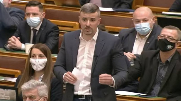 Jakab Péter a Parlamentben / Fotó: Youtube