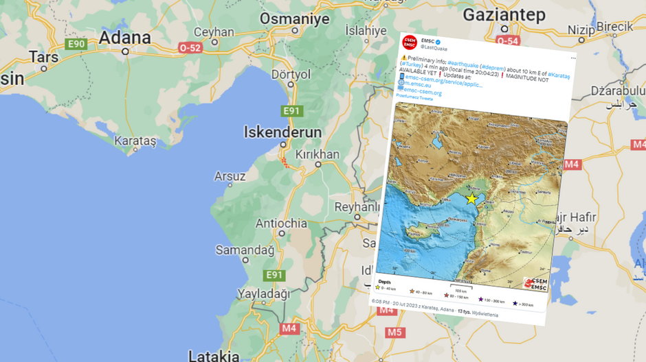 Trzęsienie ziemi na granicy Turcji i Syrii