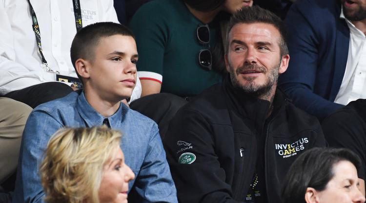 Romeo és édesapja, David Beckham