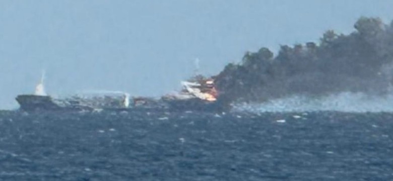 Płonie tankowiec na Morzu Bałtyckim