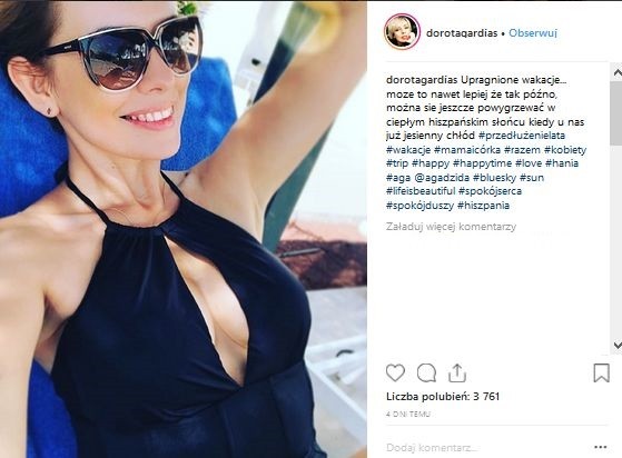 Dorota Gardias na wakacjach