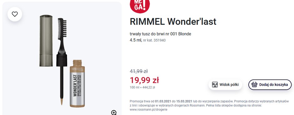 Rimmel tusz do brwi