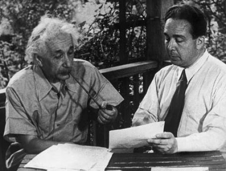 Einstein i Szilard podczas redagowania listu do Roosevelta / fot. atomicheritage.org