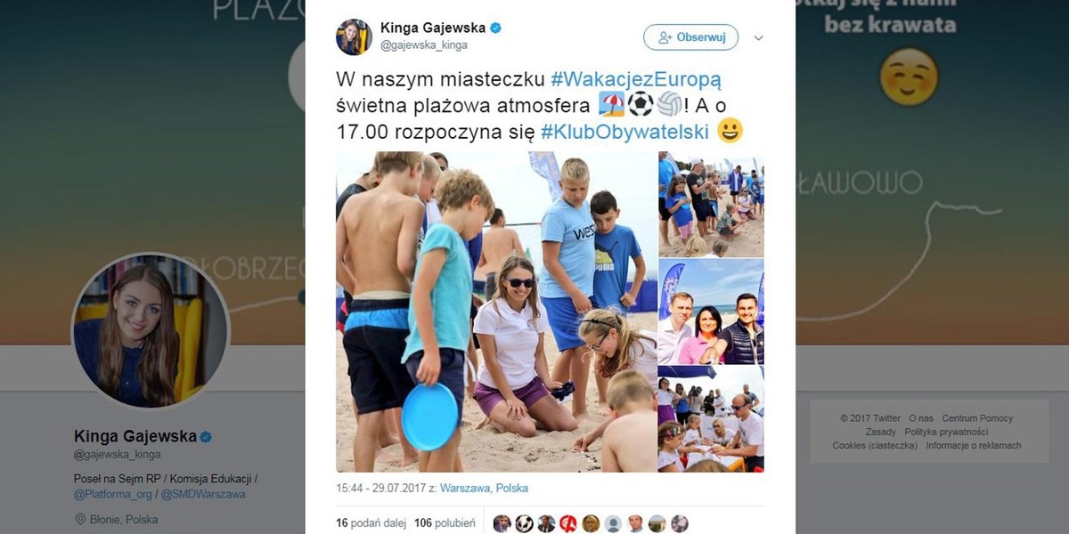 Politycy PO na plaży! "Infantylna opozycja"